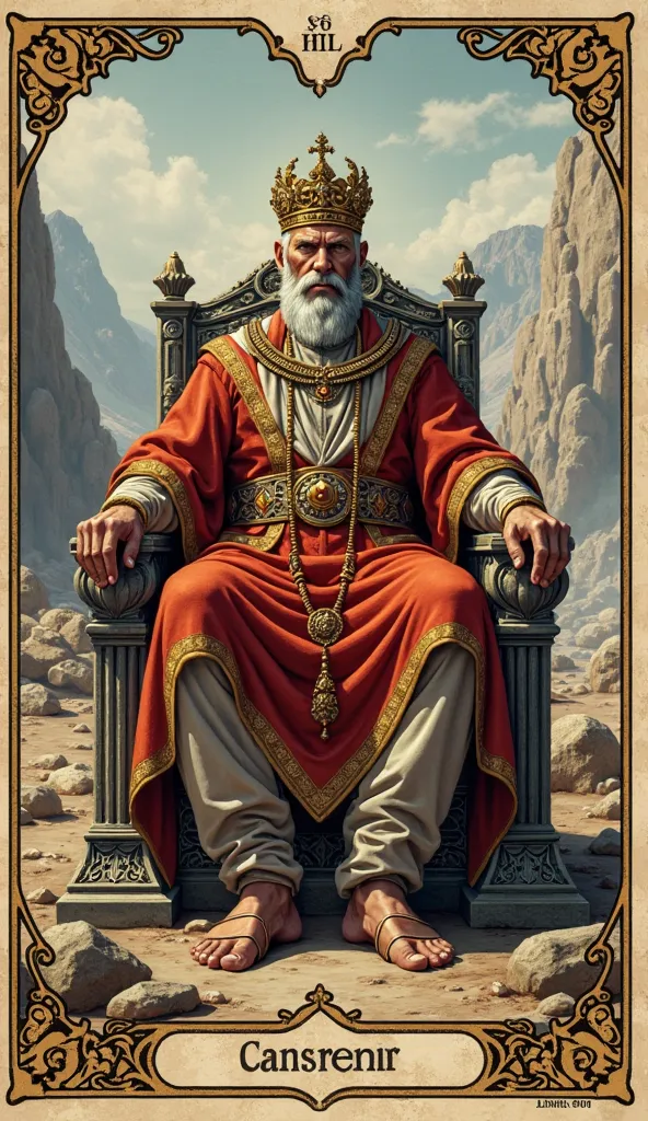  tarot card "The emperor" (With the name given and design similar to the Rider Waite deck)