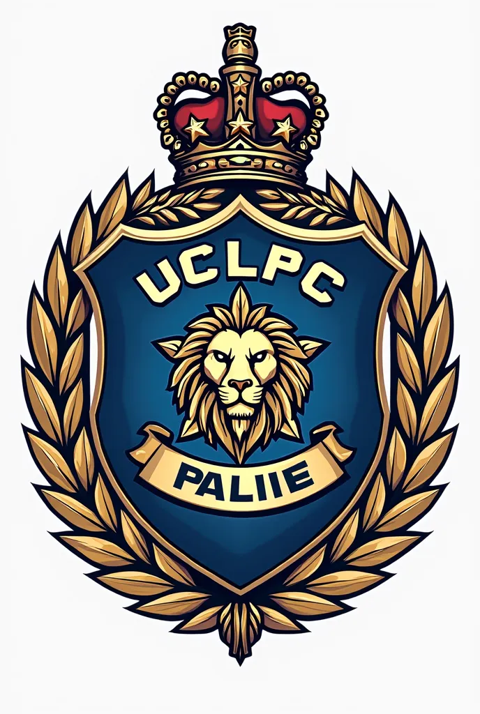  Can you make me a logo as a police badge, I want the police name up and down (Criminal Unit of the Scientific Police) UCPC. I want it to have a lion as its symbol, a star and other elements that refer to scientific police. Preferably I want it to be vecto...