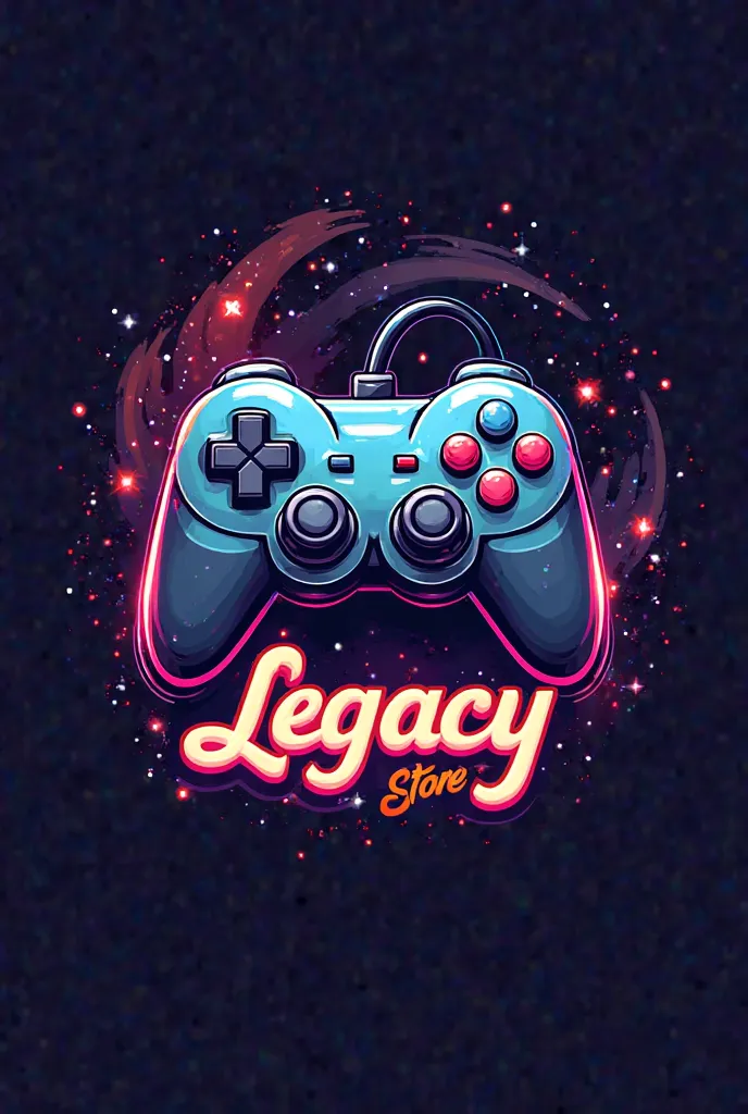 Create a logo for a video game service store, called LEGACY STORE, with lots of details