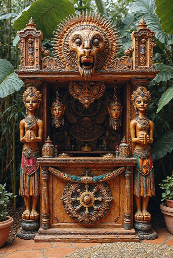 Create a small booth inspired from one of the African gods