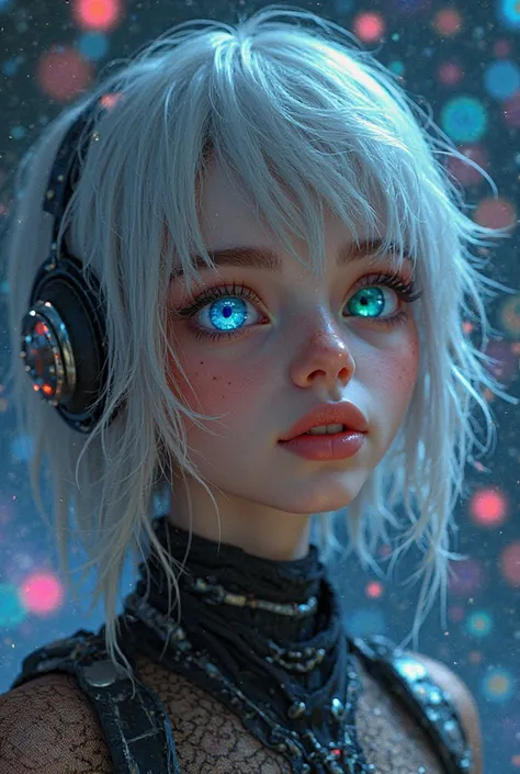  Espace:1.2) (messy silver hair:1.1) (Heterochromia: yellow and blue eyes:1.2) (خوذة Espace:1.0) (Colorful stars in the eyes:1.0) (radiant glow:1.1) (full lips:0.9)