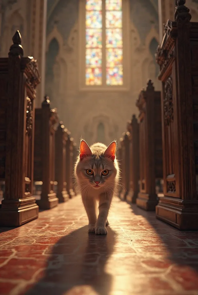 Cat in church