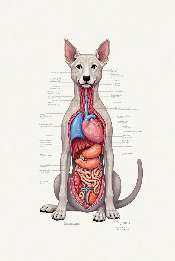 Anatomy of organs in dogs and cats