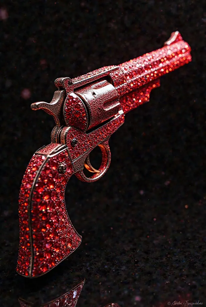 I want you to generate a red diamond revolver