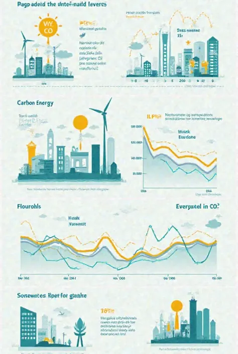 Graphs of carbon dioxide reduction thanks to renewable energies 