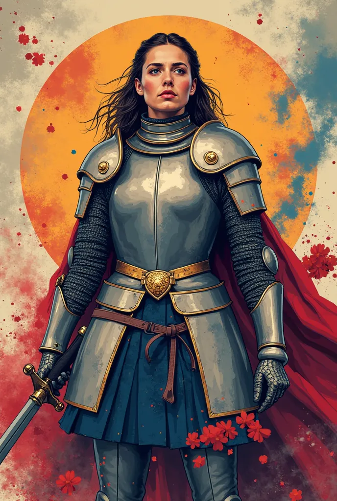 Joan of Arc on a women's day poster