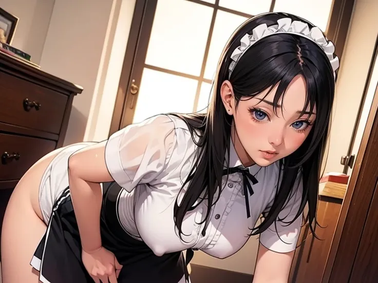 あッ…あッ…あン…いいわ…いいッ♥️艶かしい声で目覚めると、An unbelievable sight came into my eyes。the maid with long black hair is shaking her hips between Hachiro's crotch ah... huh...、おはよう…ございます…旦那様…あン♥️…驚かないでください…はあん…あなたの様…ッ…♥️逞しい…に、Butt... to calm down... huh... dedicate mine、wit...