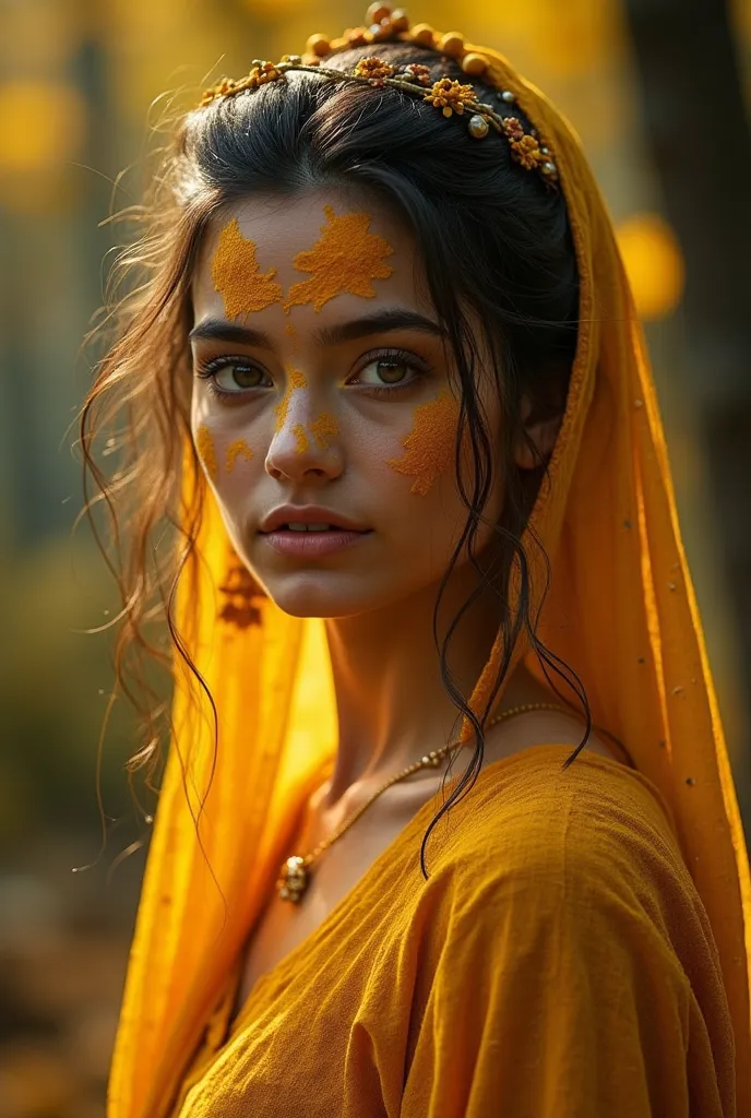 So the servants went out in search of turmeric, and soon the princess's skin was covered and her skin was radiant, and her body was stronger than before. The witch was enraged, and the magic reflected back to herself, becoming a withered tree forever.
