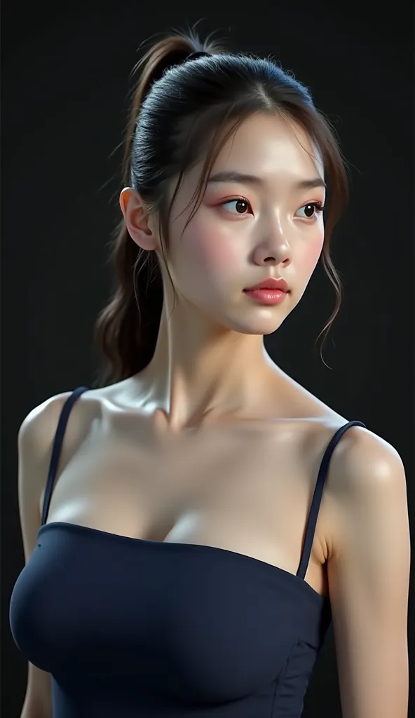 High Quality Photo , 3D 8K,  ถ่ายด้วยThe camera คุณภาพสูงที่สุด , The camera , Fuji Camera , , hand using the highest quality and most modern film ,ภาพและสีที่images , A round faced Asian girl  ,white, White skin, freckles, school skirt dresses, ผมดำ, frec...