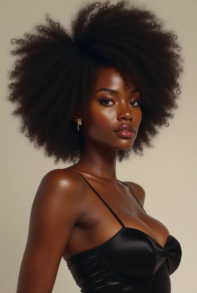 Create an image of an extremely sexy Afro woman 