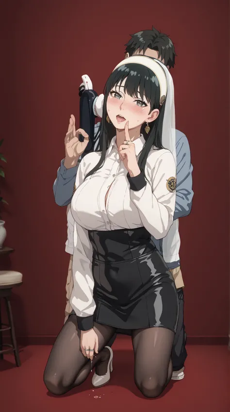  black tight mini skirt,Grey Pleated Mini Skirt,angle from the side、Full Body Shot,score_9,  score_8_up,  score_7_up,   source_  anime、top quality、8k、 masterpiece、Ultra High Precision、 natural light、Completely-Wide、 one woman、Big Breasts、firm chest 、 Mouth...