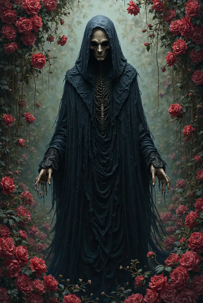 Gothic ager with flowers