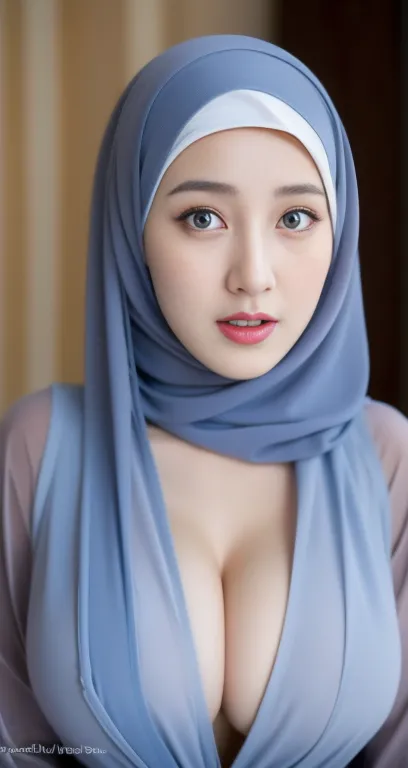 ((wear hijab on head)),  beautiful hijab girl ,   cute face  , in badroom,beautiful long eyelashes, brown eyes, (intricate eye details), nose detail ,   lip detail  , face detail, detailed eyes, detailed hijab girl, (  cute face  ), wear hijab girl, wear h...