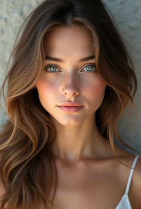 I would like to make a 22-year-old woman, White blue eyes 1,70m brown hair