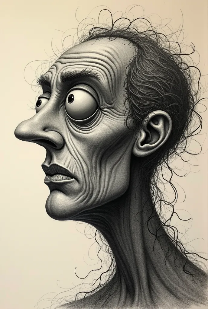 Create a drawing about man's dissatisfaction with knowledge, I need her to be crazy, That they don't look human in it, Let it be like the surrealist paintings of Salvador Dali, or to notice that they have elements that are crazy and strange 