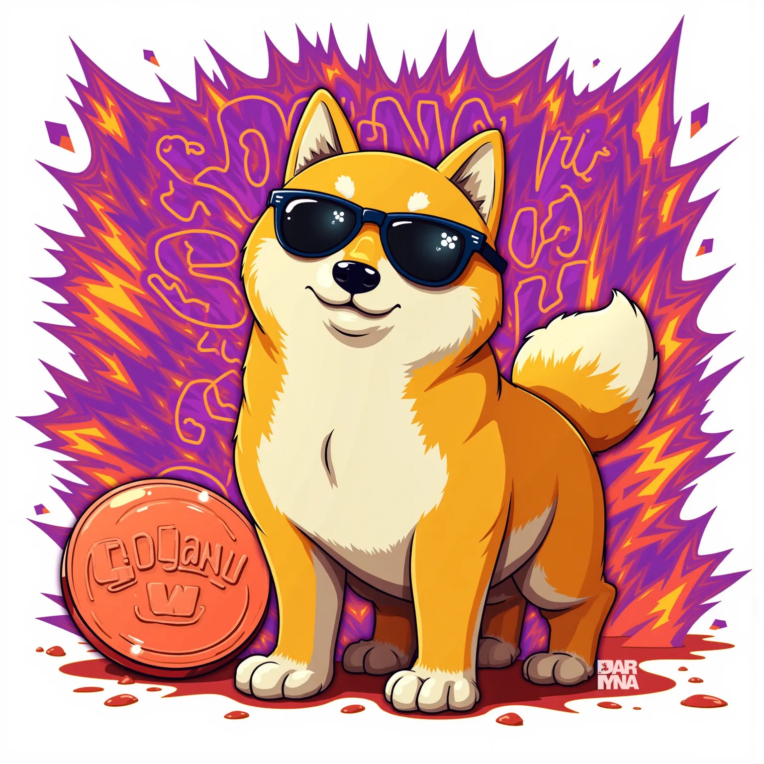  Concept: A Shiba Inu wearing sunglasses (nod to Dogecoin but with Solana flair).
Specs: 1000x1000 PNG, bold colors (e.g., orange and purple for Solana vibes), transparent background.
Process:
Sketch a dog with shades (or use a stock image).
Add “SOLINU” i...