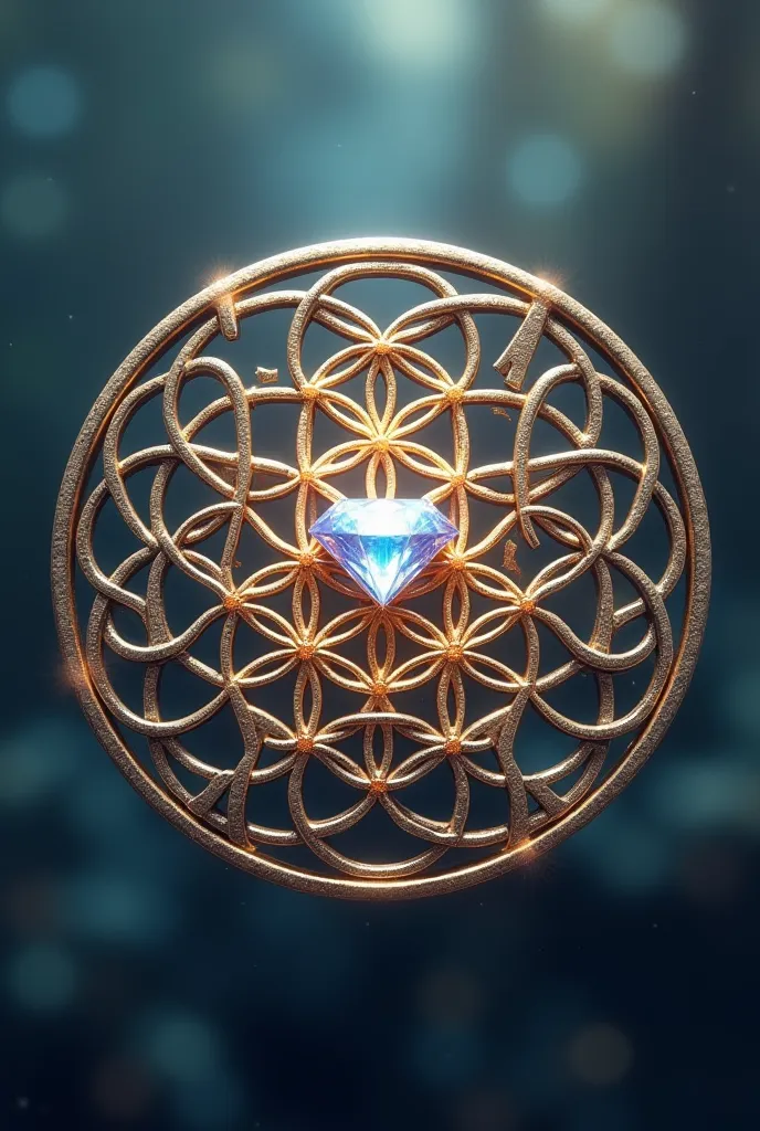 Flower of life with diamond inside