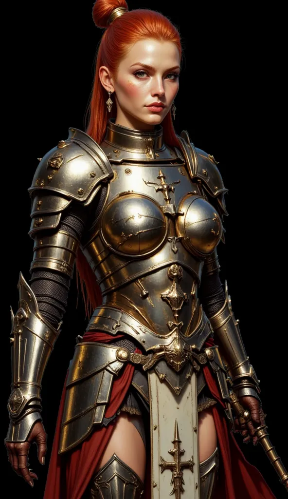 hyper realistic ,best quality,sexy,nice body,  watercolor drawing, masterpiece, detailed, warrior girl, random haircut, random color hair, chainmail, armor, plate high heel boots, huge breasts, perfect face, beautiful face, fantasy, ((full body)), (((black...