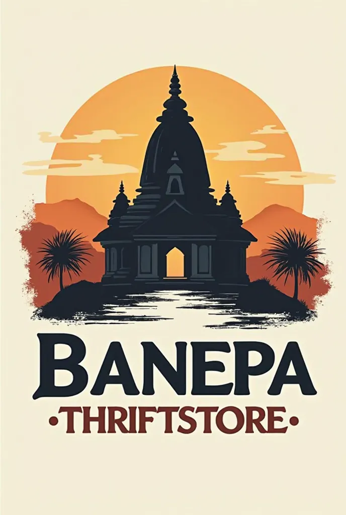 Logo for "Banepa thriftstore" with chandeshori mandir