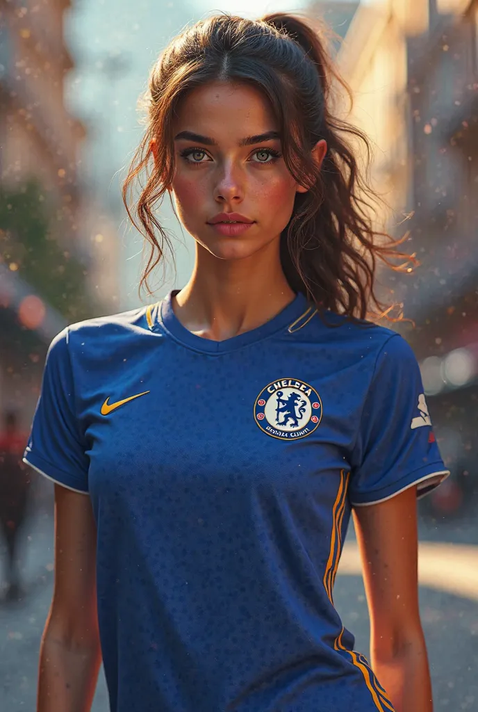 Hot age girl wearing Chelsea jersey