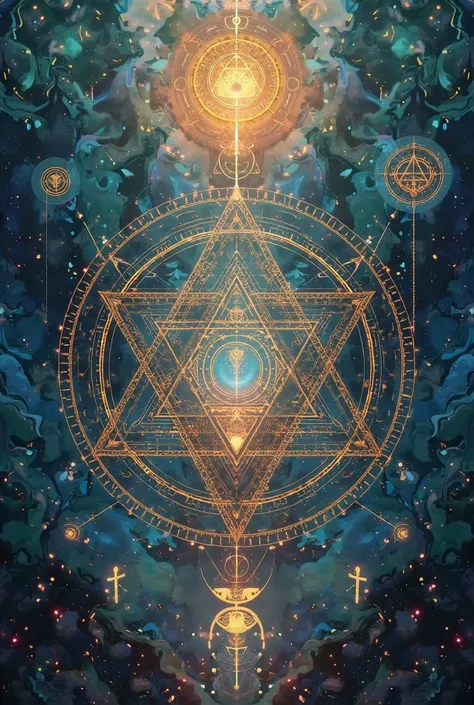 Alchemy images with geometric patterns 