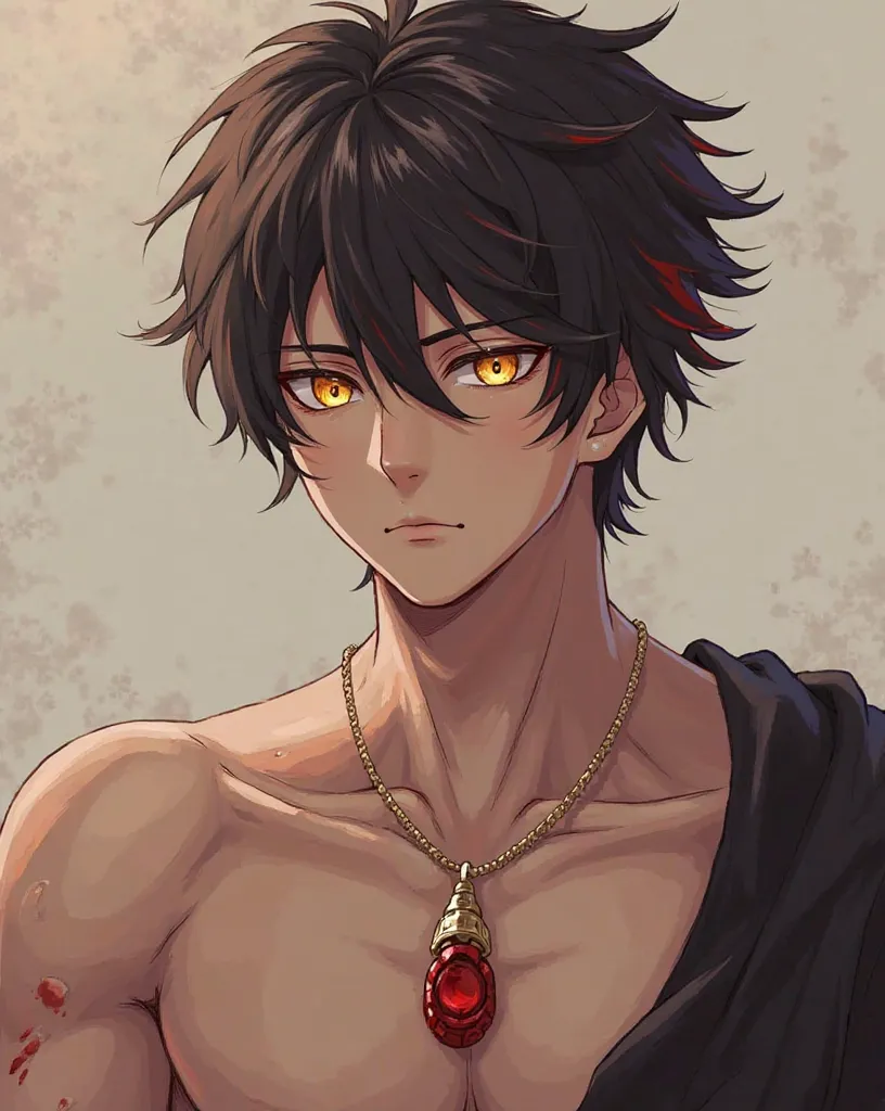 Anime Character, anime background, Solo Leveling. A 26-year-old half-human, half-demon man with a strong, athletic build. His face is sharp and chiseled, naturally handsome but hardened with experience. His skin is smooth and light, with faint scars along ...