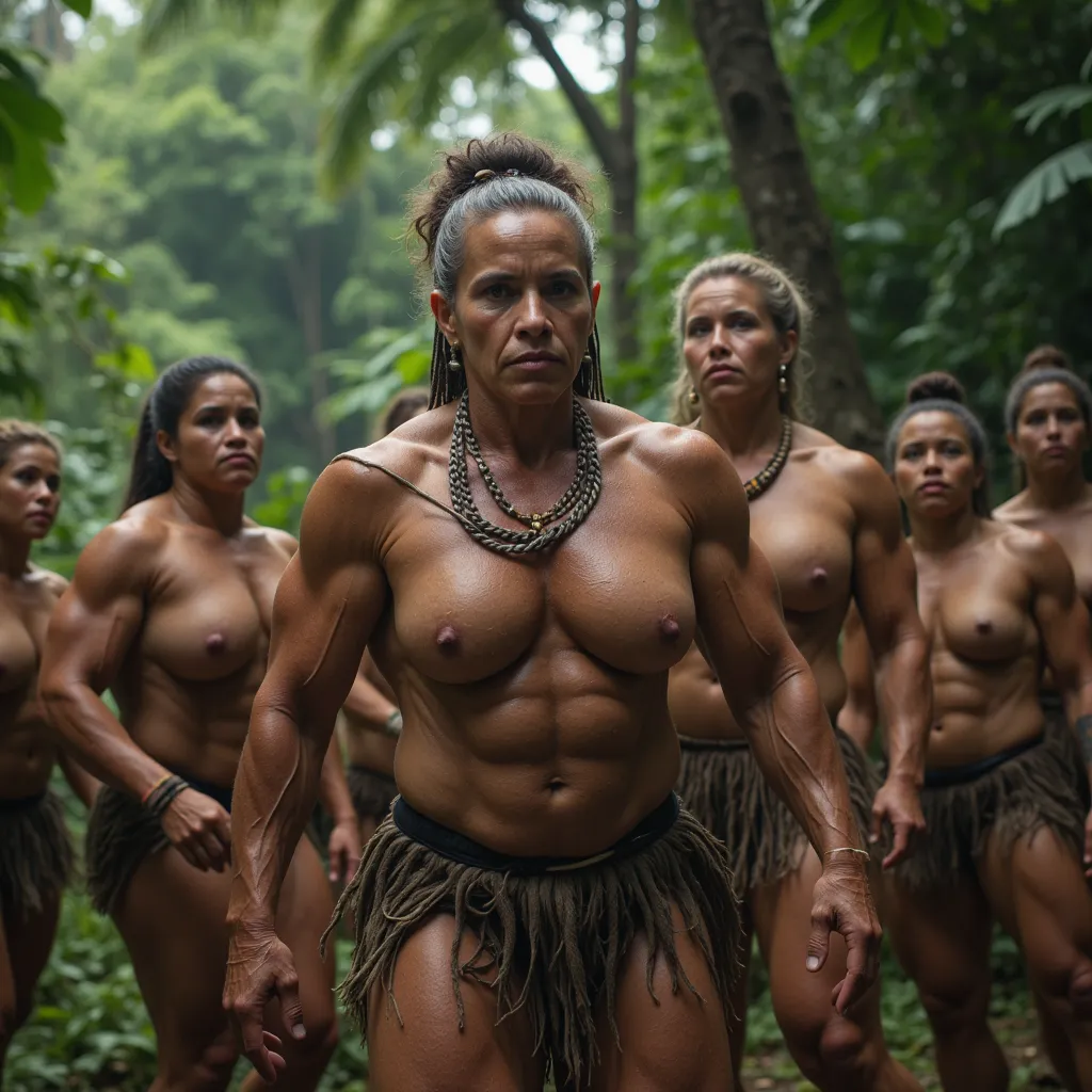 In the film, Mcena takes place in the Amazon forests, where a tribe of muscular grandmothers fight to choose which of them will be the main. cinematic style
