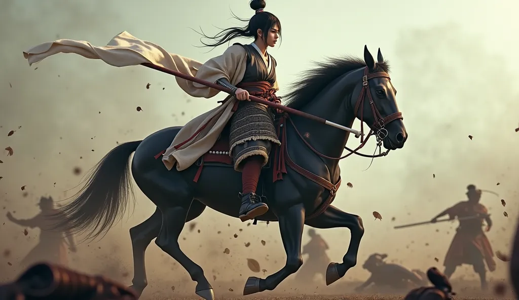 tomoe gozen ( A beautiful Japanese samurai )   riding her black horse, held her naginata — a spear with a curved blade — firmly while the cries of the dying echoed around her. She had already beheaded seven warriors that day, her hands as firm as iron, her...