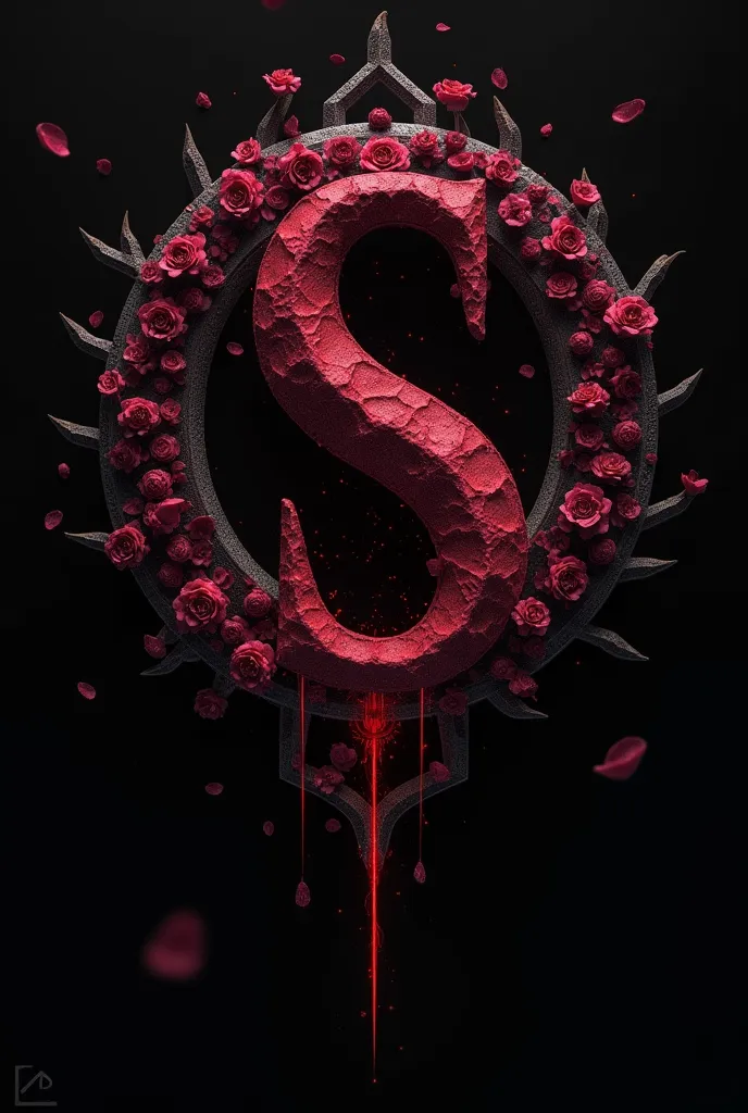 Create an RPG, logo with the following letters: Selderom, red and black colors with details of dead roses.  with transparent background.