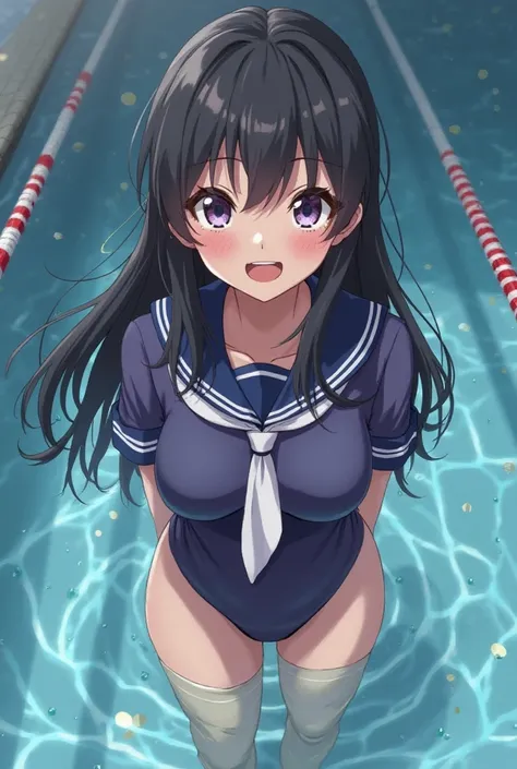 High School Girls Swimming Club Members Brainwashed and Controlled by Zeragil
Brainwashed navy blue swimsuit、I am wearing a navy blue school swimsuit、high school girl wearing a purple short-sleeved sailor suit on top
Japanese women with big breasts　pretty ...