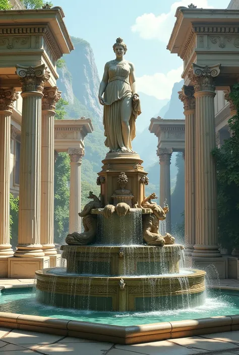 Build an ancient Greek-style water fountain