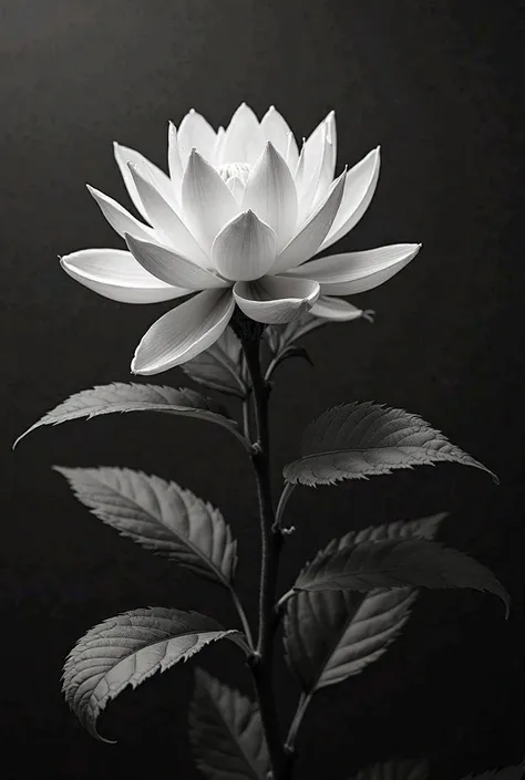 An image of a plant or flower, in black and white in JPG format with a minimum size of 800x600