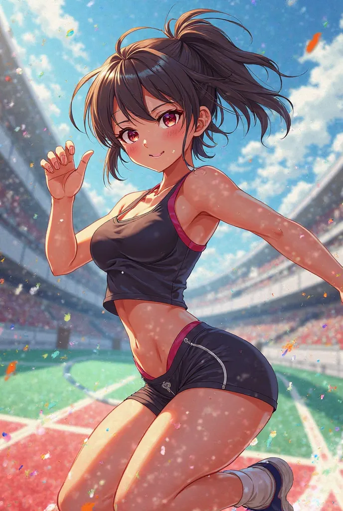 A naughty anime athlete