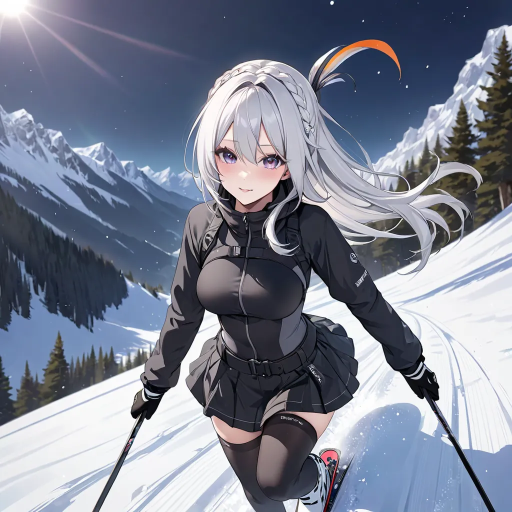 (highest quality,  masterpiece,  super precise, High Resolution), 8k,  Anatomically Accurate Body , Nightcore,  Gothic Maiden anime girl , White-haired goddess, beautiful charming anime woman, simple background, beautiful face, perfect face, 非常に詳細なbeautifu...