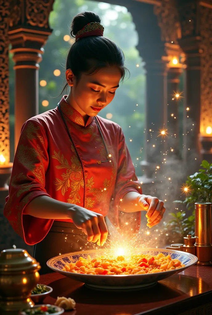 Cooking Thai food with magic