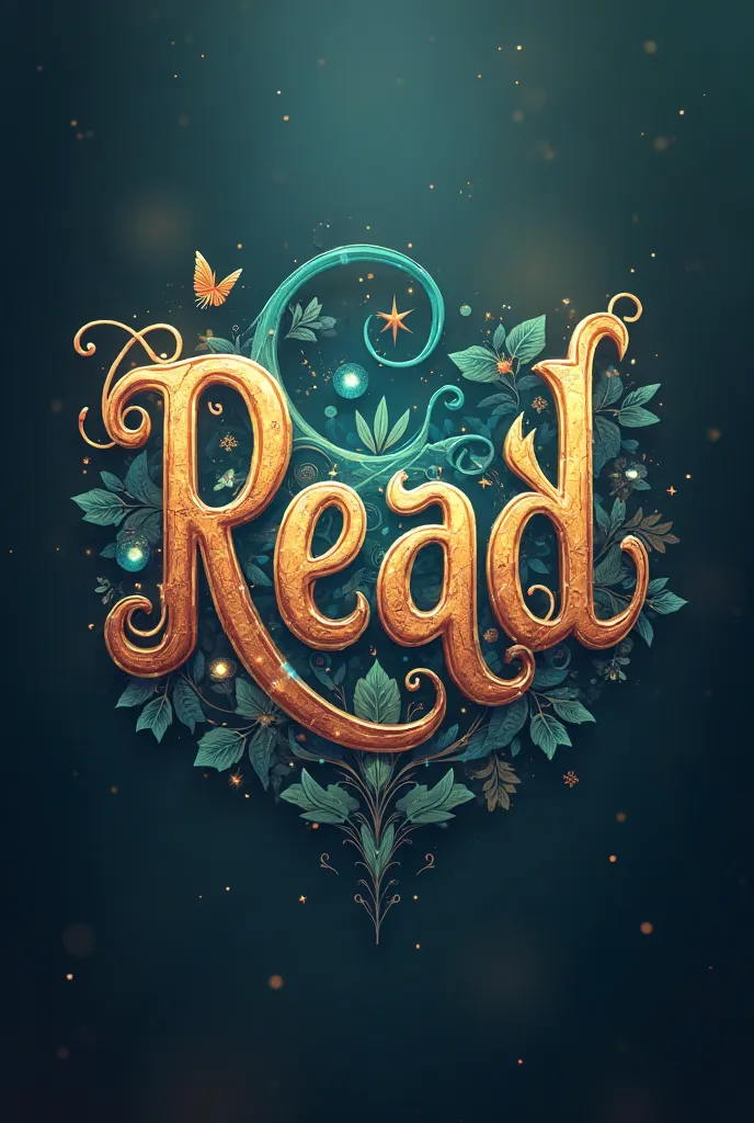 Logo "read" in fantasy style ,Notebook 