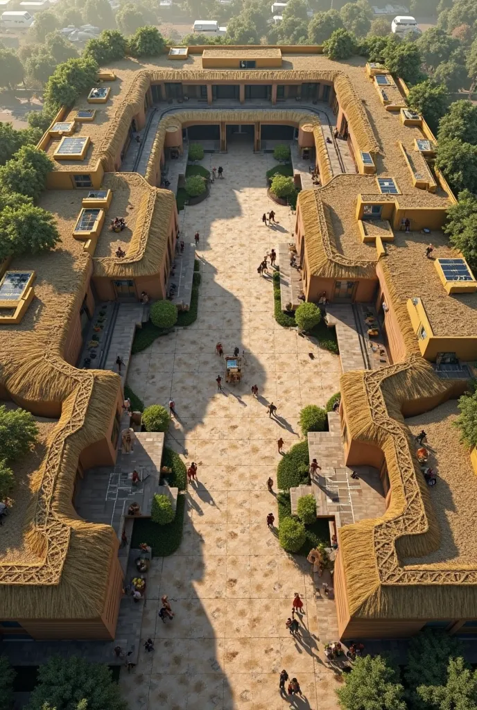 Here's a descriptive outline of what a mall designed by Zimbabwean ancestors might look like from an aerial view:

Design Name: "Great Zimbabwean Marketplace"
*Inspiration*
The design draws inspiration from the ancient city of Great Zimbabwe, a UNESCO Worl...