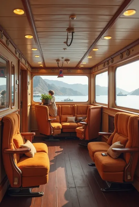 Ferry seats inside