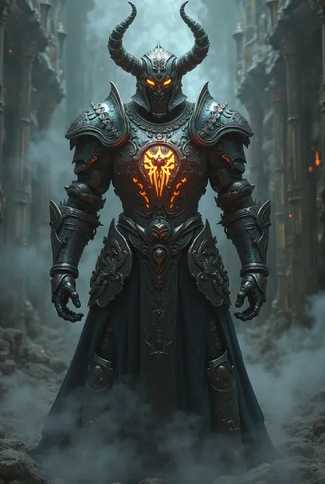 Demonic RPG symbol in a suit of armor