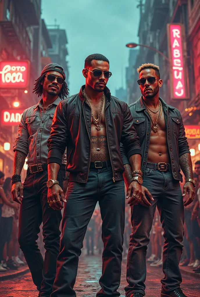 I want a cover image of old reggaeton with Daddy Yanke , Wisin and Yandel Merger