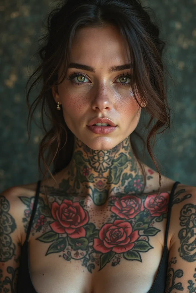 beautiful woman, tattooed