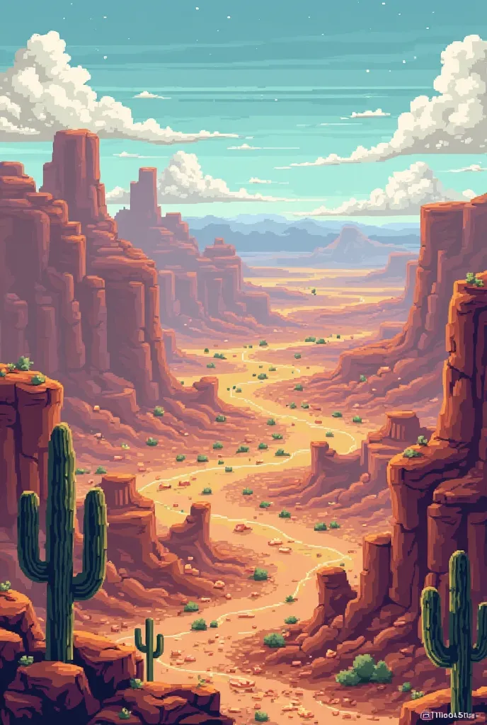 Western landscapes 8-bit style