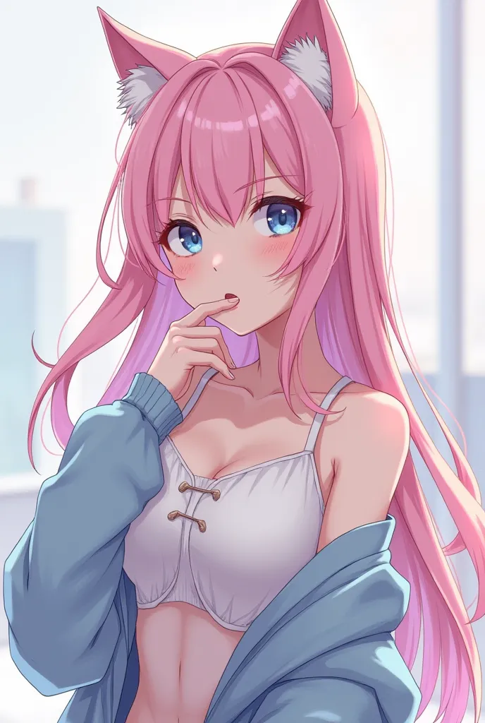 name:Paola Nakamura
genre: female skin
Age :18
eye color : pastel blue with soft glitter
hair color: pastel pink hair the hair reaches down the bottom of the butt is smooth and soft 
body:has a good figure 
work:mafia/multimillonaria/model singer
A/the/b:t...