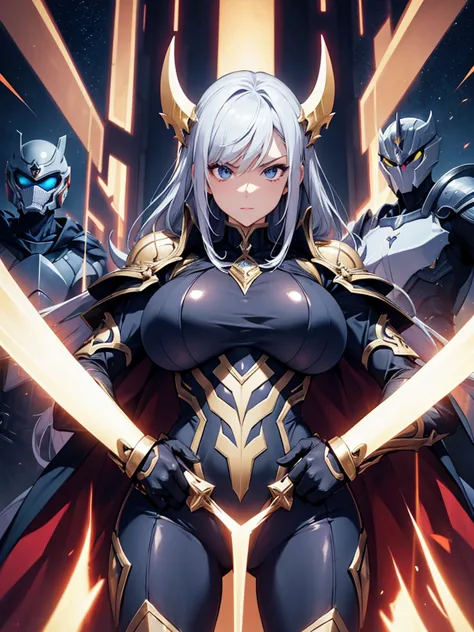 woman、Suit actor、Evil Executive Costume、High exposure、Armor with bone motifs 、 Super Sentai's villain female executive、big breasts、Age 25、Big Breasts
