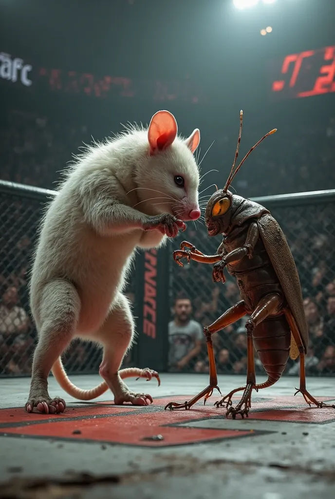  Didelphis Albiventris fighting a cockroach in the UFC