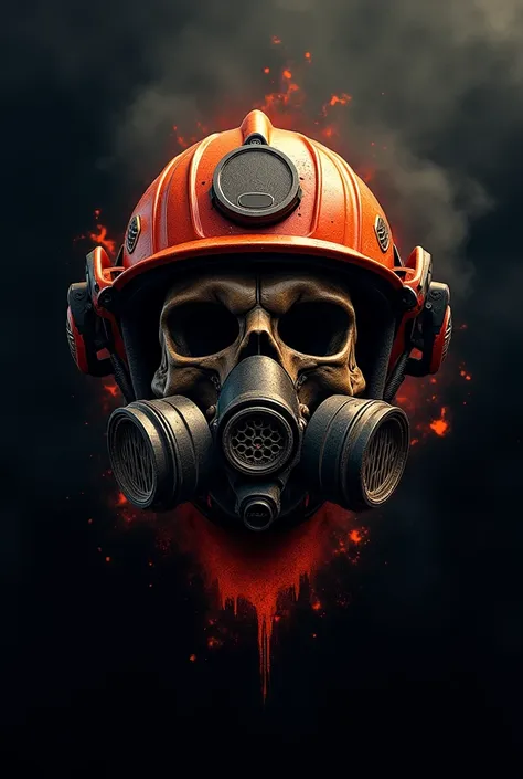 Carabera logo with gas mask and fire helmet