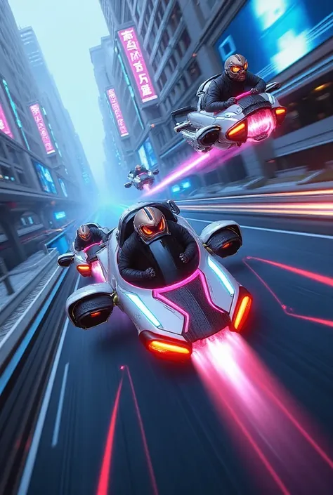 sci-fi, hover-bikes race