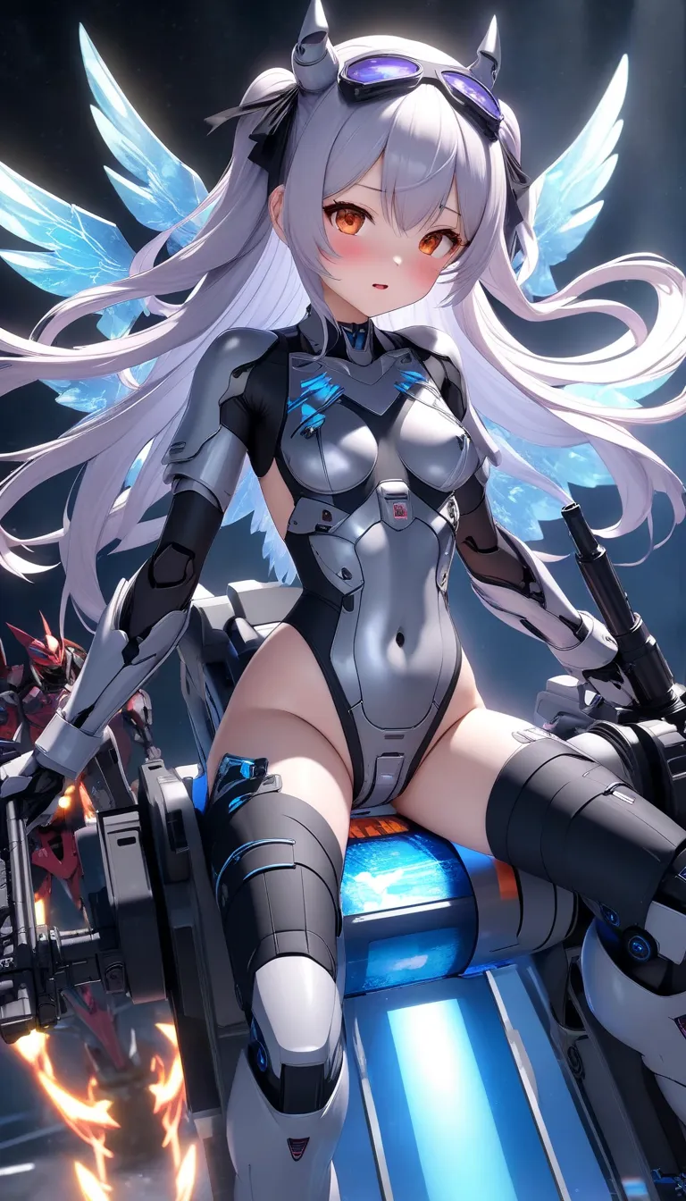 　Freswerkulfs。Freswerk Ruffs。HD。high definition。 Frame Arms Girl 。 Stiletto 。 robot 。 gets banged by a robot。  machine gun  。naked。Fucked by a space monster。naked。 clothes。     lolicon。 small tits。(masterpiece, amazing quality, illustration, very awa, newe...