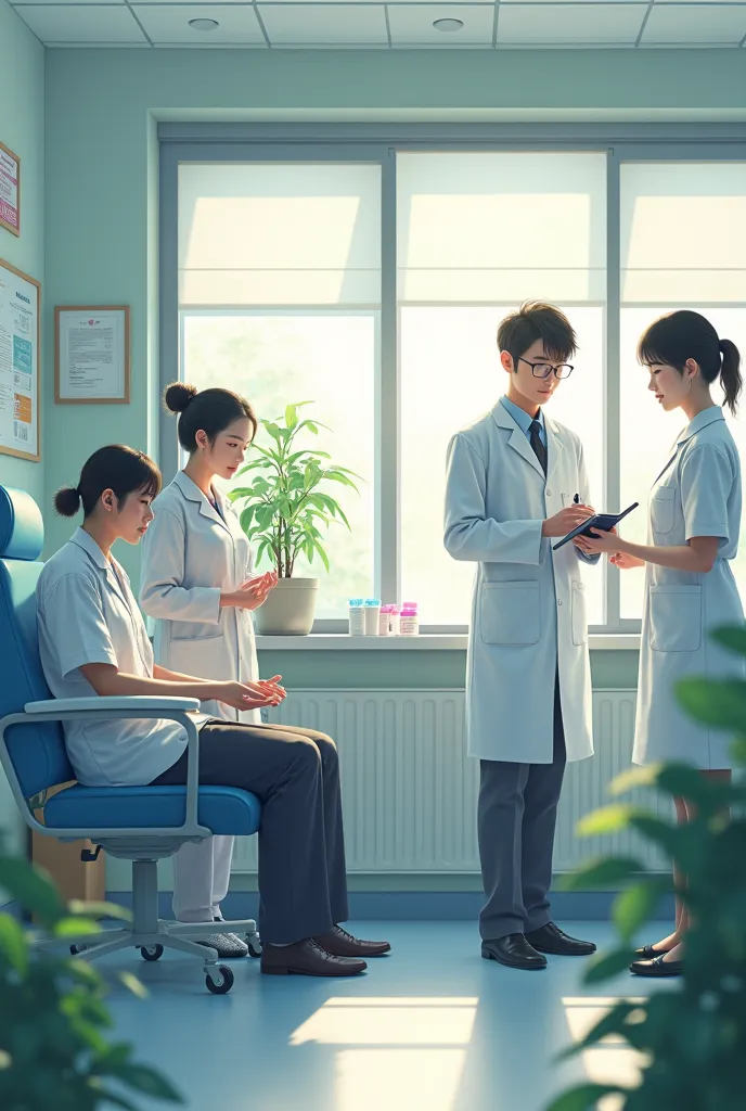 Japanese psychiatric team care、Male Psychiatrist、Female Psychiatric Nurse、 Male Operative Therapist、Female Pharmacist 、female social workers、Women's Management Nutritionist