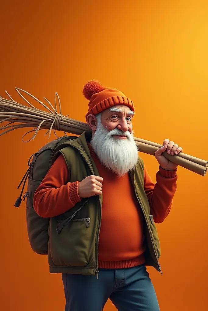 A very large supermarket with the latest architectural forms called (Gamla Market ) . The main color is orange. His logo is an old man carrying a stick on his shoulder with a best-quality piece attached to it,4K,8k,high-resolution,masterpiece,ultra-detaile...